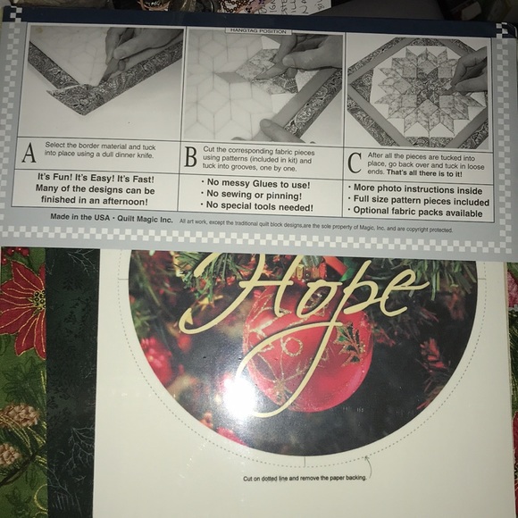 Quilt Magic no sew wall hanging kit #939 - Picture 2 of 3